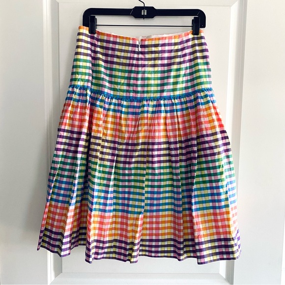 JCREW Rainbow Pleated Front Tie Skirt - Picture 3 of 4